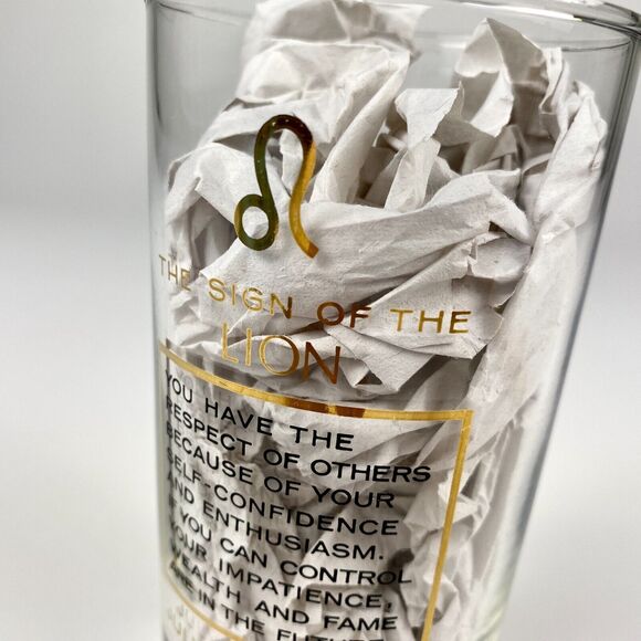 VTG MCM Anchor Hocking Zodiac Highball Tumbler Glass Leo Astrology 1960s - Picture 7 of 7